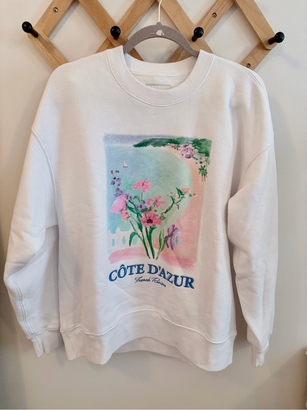 Abercrombie & Fitch White Côte d'Azur Floral Crewneck Sweatshirt